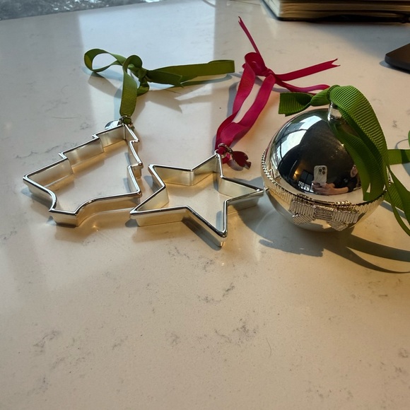kate spade Other - Kate Spade Silver Ornament Set
